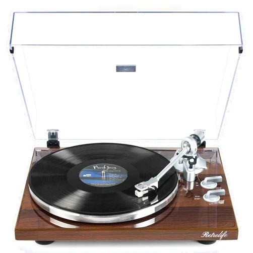 Retrolife Turntables Belt-Drive Record Player with Wireless Output Connectivity, Vinyl Player Support 33&45 RPM Speed Phono Line USB Digital to PC Recording with Advanced Magnetic Cartridge&Counterweight