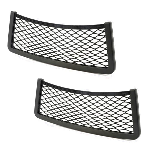 UnslQonds 2PCS Plastic Frame Automotive Cargo Net(4.2 x 11 Inch), Car Storage Pocket, RV Camper Accessories for Inside Storage Nets for Boats SUV Phone Holder Mesh Net Pocket Car Pouch Large Truck Cargo Net