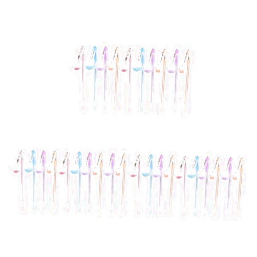 NUOBESTY Decorative Ballpoint Pens 30 Pcs Gel Pen Plastic Marker Pen Office Chic Mini Globe Bottle
