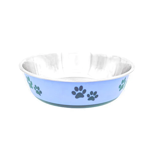 Indipets Buster Bowl Collection: Non-Skid Pet Water and Food Bowl | 52 oz, 8-1/4 Inches, Large, Maya Blue (PN: 800453)