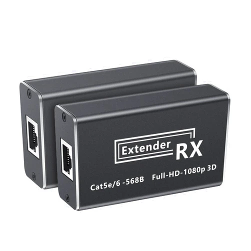 avedio links HDMI Extender Over Cat 5e/6/7, Full HD 1080P Aluminum Alloy HDMI Over Ethernet Extender Balun Adapter, EDID, Deep Color, Dobly Digital/DTS (196FT-1080P)