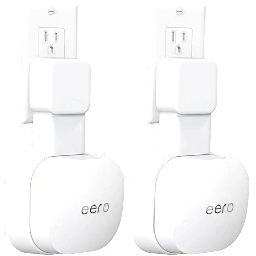 Tizomi Outlet Wall Mount ONLY for eero 6 Dual-Band mesh Wi-Fi 6 System [NOT Fit for eero Pro 6], No Messy Wires | Space Saving | Easily Be Moved Outlet Mount Holder for eero 6 Extender (2 Pack)