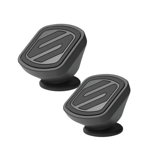 Scosche MMSD-2PKXCES0 MagicMount Select Magnetic Phone Holder, GPS Mini Dash Mount, 360 Degree Adjustable Head Car Cell Phone Holder, Black (Pack of 2)