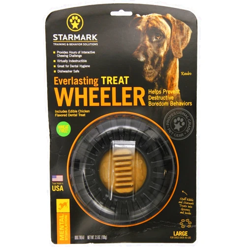 Starmark Everlasting Treat Wheeler Dog Toy Large