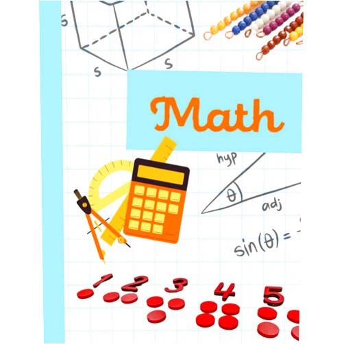 Disha Bonner Montessori Math Composition Book | Blank 0.5 inches Graph Paper Grids | 8.5 x 11, 100 Pages | Montessori Golden Beads & Stamp Game Color - Coded Grids
