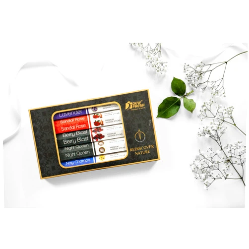 TAM Creatio Dew Fresh Premium Hand-Rolled Aromatherapy Incense Sticks - Organic Fragrance for Relaxation and Meditation