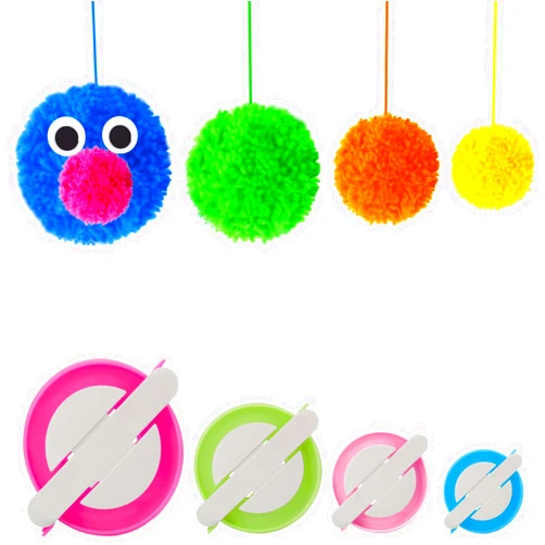 Knewmart 4 Sizes Pompom Pom-pom Maker for Fluff Ball Weaver Needle Craft DIY Wool Knitting Craft Tool Set Decoration by Knewmart