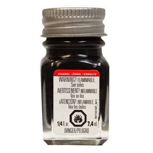 Testors 1147TT Black, Gloss, Enamel Paint, 0.25 Fl Oz (Pack of 1)