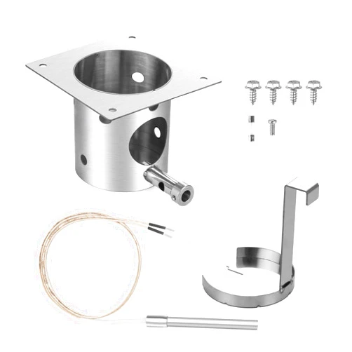 AOREWTGGH Fire Burn Pot and Hot Rod Ignitor Replacement Parts for Traeger,Pit Boss Pellet Grill Burner, Fire Burn Pot Kit for Z Grills, Stainless Steel Pit Boss Fire Burn Pot, Fire Burn Pot with Screws and Fuse