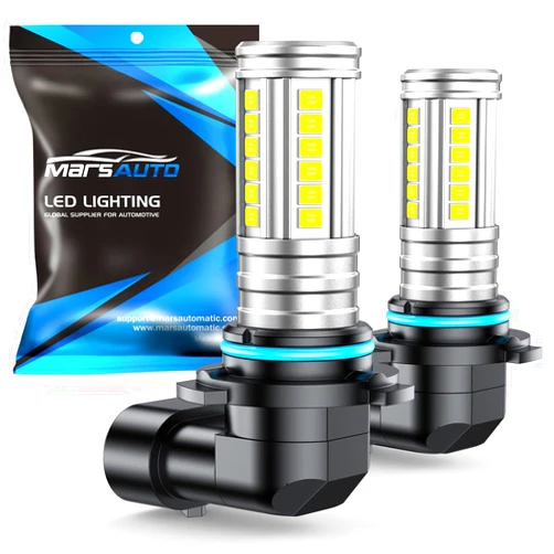 Marsauto H10 9145 Led Fog Light Bulbs 10000LM, 60 Chips Real 360° Illumination H10 9145 Fog Lights Led, 600% Ultra Bright Strong Penetration, 1:1 Min Size 9140 9145 Led Fog Lights for Car, Pack of 2
