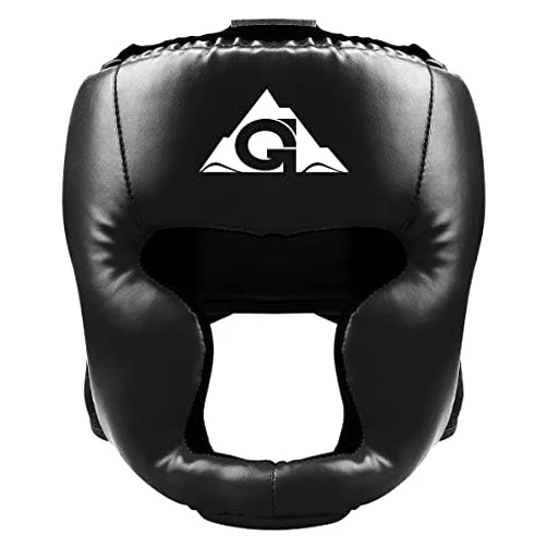 GROOFOO Boxing Headgear for Kids Adults, PU Leather Boxing Helmet for Traning Kickboxing MMA Muay Thai Sparring Martial Arts Karate Taekwondo