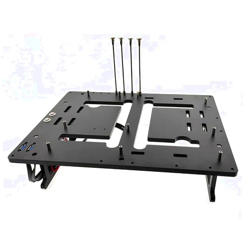 EDIY Open Air ATX PC Frame HTPC Water Cooling Test Bench Aluminum Case Bare Overclocking DIY Computer Support Graphics Card, Black