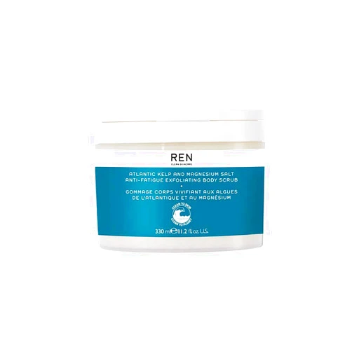 REN Clean Skincare - Atlantic Kelp And Magnesium Salt Anti-Fatigue Body Scrub - Exfoliating Body Balm with Magnesium (Epsom) Salts, Cruelty-Free, 330ml
