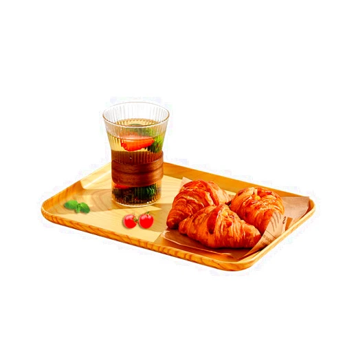 Amocytec Wood Fiber Vanity Tray, Serving Tray Breakfast Lunch Dinner Food Tray Bathroom Sink Vanity Trays Bathroom Counter Tray for Organizing and Decor Display Wood Fiber Tray Rack Table Tray Rack 15X10.5 in