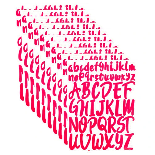Styquenzer 520Pcs 10 Sheets Letter Stickers Self Adhesive Letters Small Large Vinyl Stick On Decals Capital Letter Stickers Mailbox Numbers Sticker for Crafts Outdoor Signs Poster Mailbox Windows Car (Red)