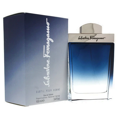 Salvatore Ferragamo Subtil Eau de Toilette Spray for Men, 3.4 Ounce
