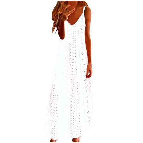 Ceboyel Women Floral Spaghetti Strap Sundress Casual Summer Long Maxi Dress Vneck Sexy Boho Dresses Trendy Beach Clothes 2024