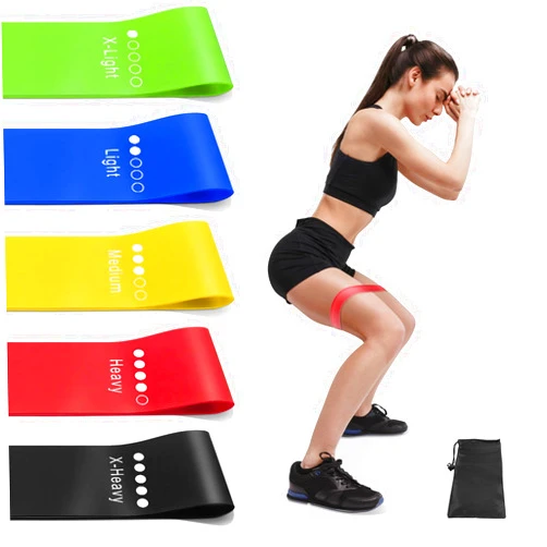 Kakuje Resistance Bands for Working Out, Exercise Bands Resistance Bands Set with 5 Resistance Levels, Multi-Colored Workout Bands for Indoor and Outdoor Fitness, Leg Strength Training, Rehab, Yoga