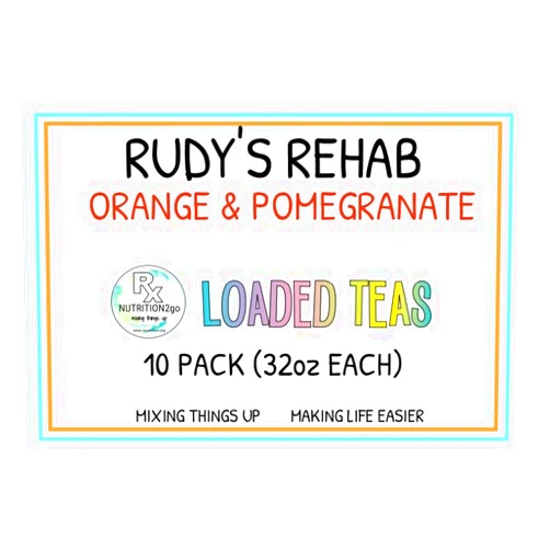 RxNutrition 2go Loaded Energy Tea (10 pack bulk, Rudy's Rehab)