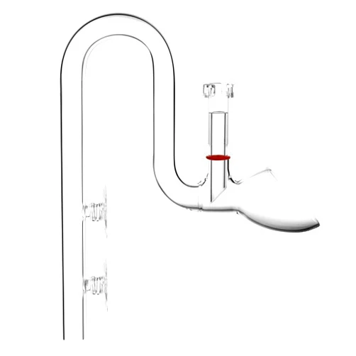 JARDLI Glass Lily Pipe Outflow with Surface Skimmer for Planted Tank Aquarium (17mm for 16/22mm (5/8'' i.d.) tubing)