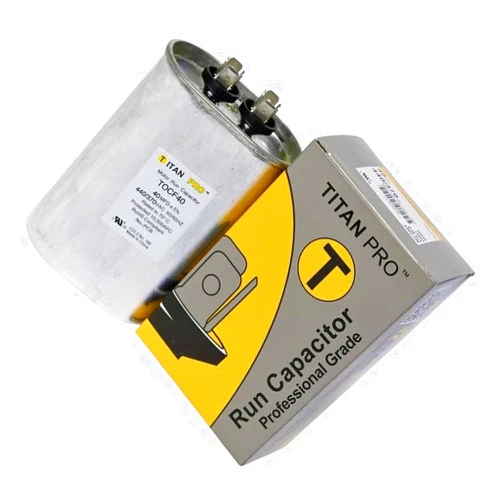 STORIBADGE TitanPro TOCF40 HVAC Motor Run Oval Capacitor. 40 MFD/UF 440/370 Volts