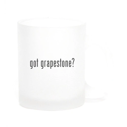 Los Drinkware Hermanos got grapestone? - Frosted Glass Coffee Mug 10oz