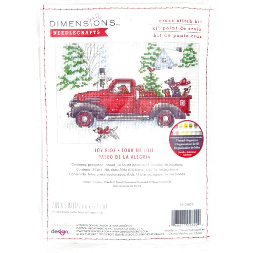 Dimensions 70-09622 Joy Ride Mini Counted Cross Stitch Kit, 7