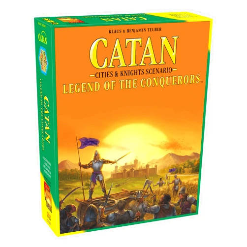 CATAN Legend of The Conquerors Scenario Expansion - Defend Catan from a Fierce Invasion! Strategy Game, Family Game for Kids & Adults, Ages 14+, 3-4 Players, 120 Min Playtime, Made by CATAN Studio