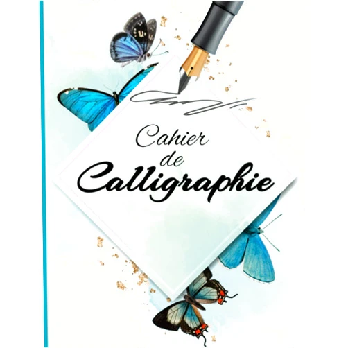 CV OnMyDigitalPath Cahier de Calligraphie: Cahier d'exercices de 120 pages pour s’exercer à la calligraphie, Bloc-notes Grand Format 21,59 x 27,94 cm (8,5 x 11 ) pouces ... visuel de jolis Papillons (French Edition)