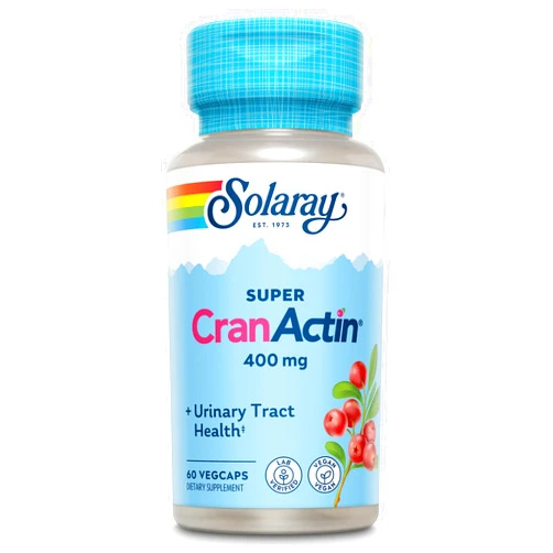 Solaray Super CranActin Cranberry Extract 400mg | Healthy Urinary Tract Support | with Added Vitamins | 60 VegCaps