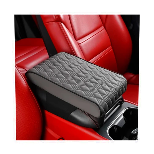 Bittwee Car Center Console Cover, Leather Waterproof Auto Arm Rest Box Cover, Memory Foam Armrest Cushion Protection Pad, Hand Rest Pillow with Height Increase, Universal Car Accessory