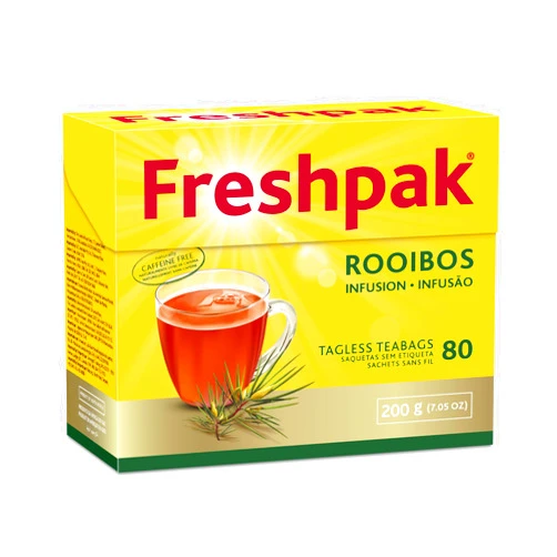 Freshpak® Rooibos Tea | 80 Tagless Teabags | Natural Premium Rooibos | Naturally Caffeine Free | Keto Friendly | Rooibos From South Africa | Non GMO