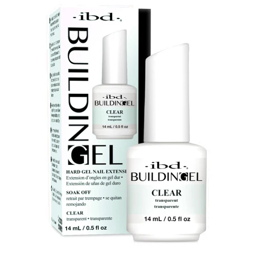 IBD Building Gel – Hard Gel Nail Extension Builder – Transparent Soak-Off Formula for Sculpting & Strengthening Gels Nail Builder – 0.5 oz