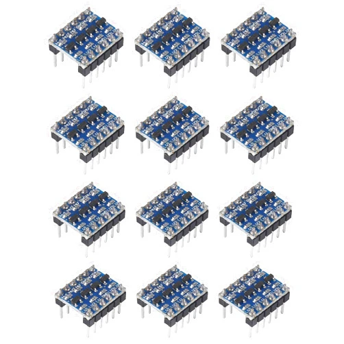 Coliao 12pcs 4 Channels IIC I2C Logic Level Converter Bi-Directional 3.3V-5V Shifter Module Pre-soldered for Raspberry Pi and Other Microcontrollers