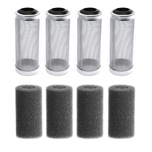 Pitertul 4Pcs Stainless Steel Aquarium Filter Inflow Inlet Basket Mesh Shrimp Guard for Aquarium Fish Tank Fish Shrimp with Sponge Aquarium Filter Protector Cover