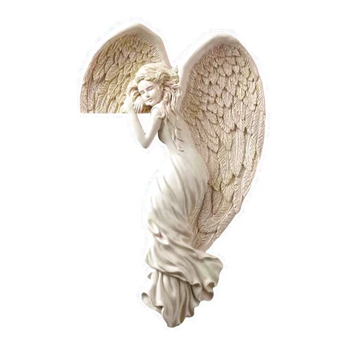 WskLinft Corner Wall Sculpture Home Art Resin Figurines Left/Right Door Frame Angel Decor Statue Ornament for Garden Right Hand