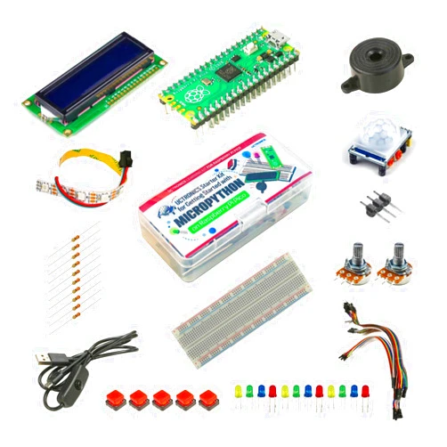 UCTRONICS for Raspberry Pi Pico Starter Kit, Pico with Pre-soldered Header, for Official Starter Book (Get Started with MicroPython on Raspberry Pi Pico)