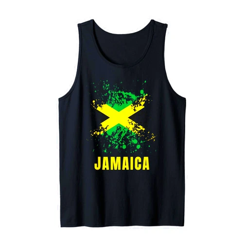 Jamaica Retro Vintage Watercolors Jamaican Flag Jamaica Retro Vintage Watercolors Sport Jamaican Flag Tank Top