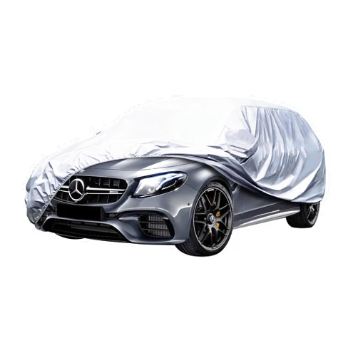 DEUTSCHMOTOR Universal car Cover for Mercedes E350 E500 Waterproof Paint Protection UV rain dust Snow Heat with Zipper Cotton lining Wind gust Straps (Midsize Sedans 183