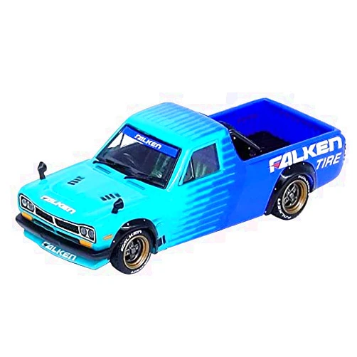 INNO64 Model Car Compatible with Nissan Sunny Hakotora Falken Tire s Pickup Truck with Extra Set Tires 1/64 Diecast Model Car