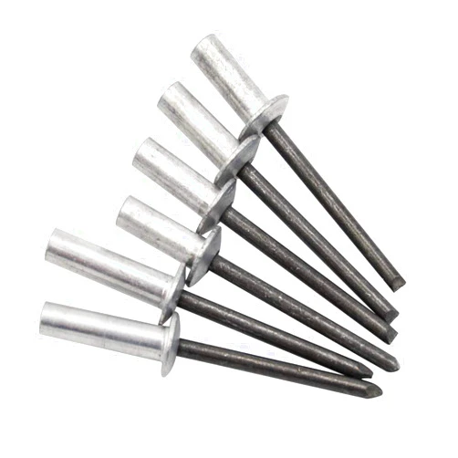 Aidelan 100pcs Aluminum Steel Open Type Blind Rivet Dome Head 1/8
