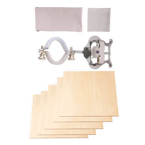 Yibuy 6 Pieces Metal Clamp-On Lyre Holder and Wood Cork Sheets 1.5mm for Clarinet