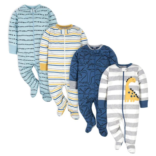 Gerber Baby Boys 4 Pack Sleep 'N Play Footie