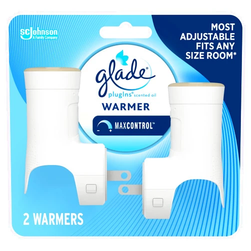 Glade PlugIns Air Freshener Warmer, Scented and Essential Oils for Home and Bathroom, Up to 50 Days on Low Setting, 2 Count