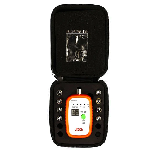 ASKA COM 8-Way Coaxial Cable Mapper Locator Toner Tracer, Circuit Tester, Coax Wire Continuity Tracer, Coax Explorer for Locating RG6 RG59 Coax Cable LAN Cable CAT6, Include Battery and 2 RJ45 Adapter