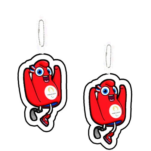Vimfun Phryges Acrylic Flat Keychain Paris Games Souvenir Keyring Creative Gift