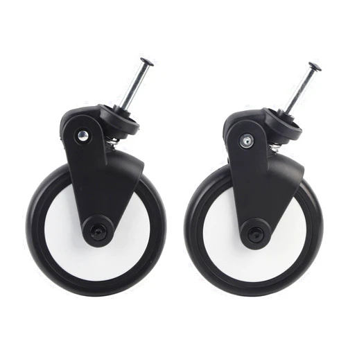 Zixyqol 1 Pair Baby Stroller Replacement Wheels, 360 Dee Rotation Rubber Wheel Push Smoothly Stroller Wheel for Yo-yo, Vo-vo(Front Wheel)
