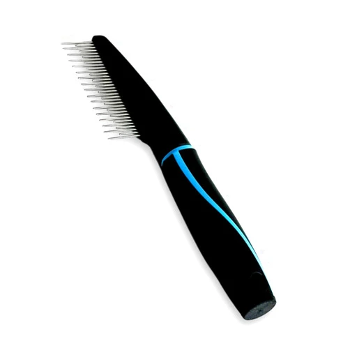 Richpet Detangling Pet Comb with Long & Short Stainless Steel Teeth for Removing Matted Fur, Knots & Tangles - Detangling Tool for Healthy Shiny Coat, Gentle Effective Pet Comb for Dog & Cat Grooming