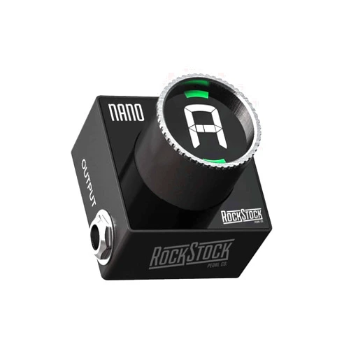 Rock Stock Nano Electric Guitar Tuner Pedal - Compact Chromatic Tuner Foot Pedal Fits on Any Pedalboard - For Acoustic, Electric, Bass Guitar, Mandolin and Other Instruments