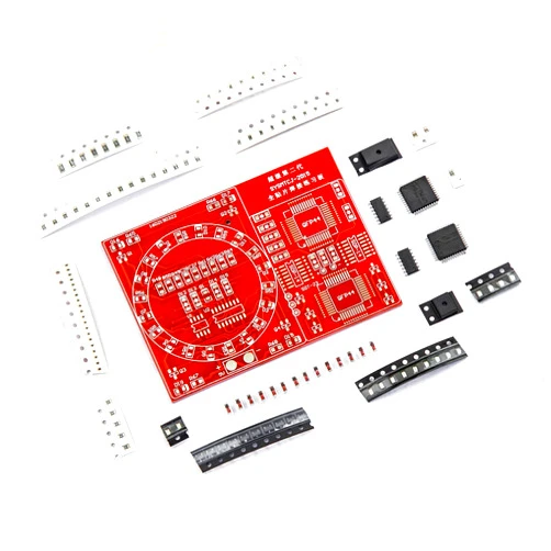 Aueabc SMD SMT Soldering Practice Kit NE555 CD4017 Water Flowing Led DIY Welding Skills Training Board (1Kit/120 Elements)